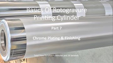 Basics Of Rotogravure Printing Cylinder Part 7 (Chrome Plating & Finishing)