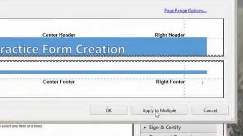 Create a Header/Footer in a PDF Document