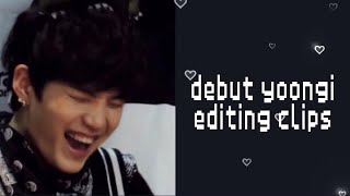 debut yoongi clips for edits