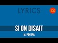 M. Pokora – Si on disait | Lyrics HQ