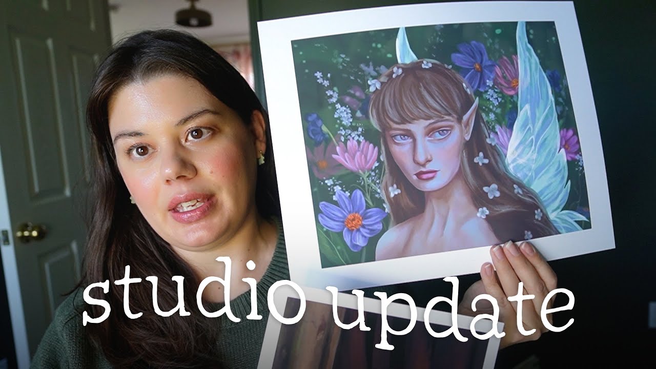Studio vlog ✿ Printing a new illustration, framing art & packing shop orders