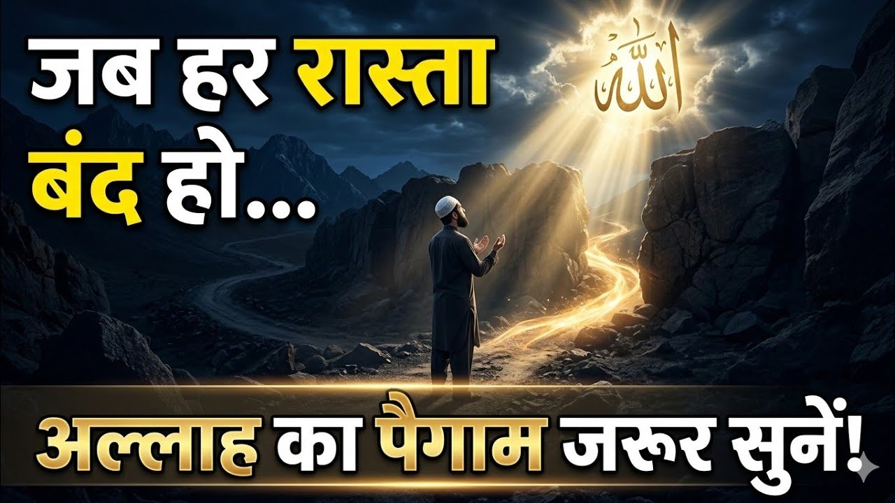 जब हर रास्ता बंद हो... अल्लाह का पैगाम जरूर सुने।Voice_of-Allah । #amen