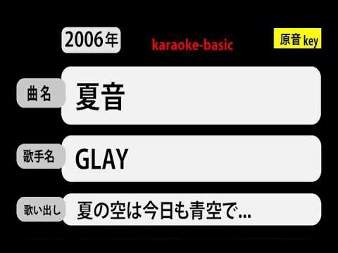 カラオケ，　夏音， GLAY