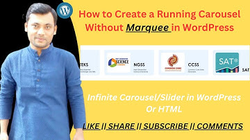 How to Make an Infinite Carousel In WordPress | Carousel Or Slider In WP Or HTML Without Marquee.