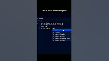 sum of two numbers in Python #pythonforbeginners
