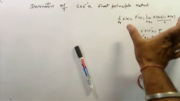 Derivative of Inverse cosine x by first principle  method