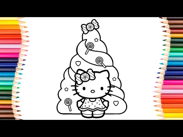 HELLO KITTY CHRISTMAS coloring book FOR KIDS: Anxiety CHRISTMAS