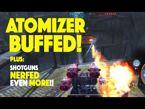 WAR ROBOTS — ATOMIZER BUFFED!! + SHOTGUNS NERFED!!