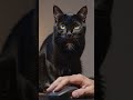 Gentle Black Cat Slowly Steals The Mouse With Soft Head Nudges