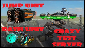 New active modules Dash Jump units and crazy Hover on test server war robots