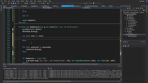 VBGN111-2 - VB.NET Asteroids Game - Finalise the graphics and adding stars - part 2