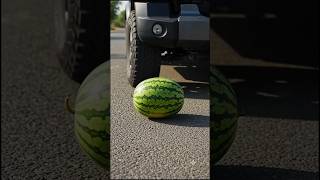 🍉Car Tyre vs Watermelon Crush😱🔥! Satisfying Smash Test#CarCrush #SatisfyingVideo #Shorts#watermelon