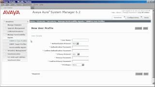 Configuring System Manager/Session Manager 6.2 to send SNMPv3 Traps to the System Manager UI