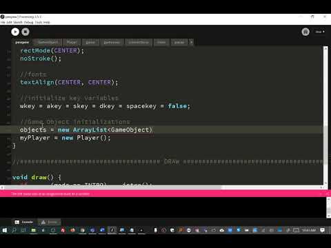 Pew Pew Game Part 4: Processing an Arraylist of GameObjects