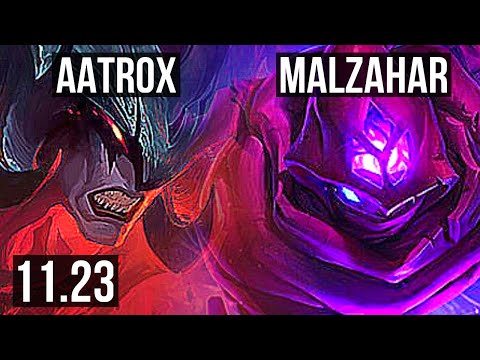 AATROX vs MALZAHAR (TOP) | 8 solo kills, 1.3M mastery, 13/3/7, 400+ games | BR Master | 11.23