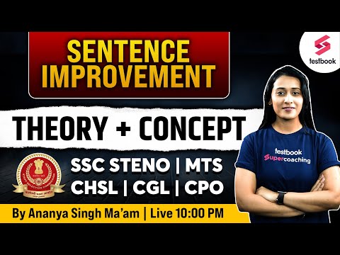 Sentence Improvement For SSC MTS | CHSL | CGL | CPO 2023 | SSC English Grammar By Ananya Ma'am