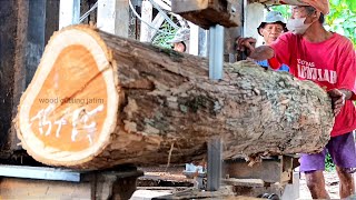 The process of making a 15-square block // from the best teak wood