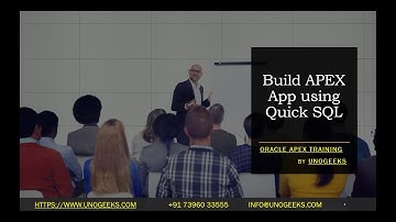 Oracle Apex Training | Build APEX App using Quick SQL | Oracle Apex Course