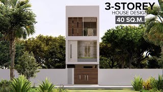 Three Storey House with Modern Design (40 sq.m.)