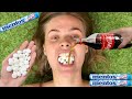 Coca Cola  Fanta, Sprite and girl mouth vs Mentos in Underground Experiment