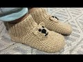 Media o pantufla a crochet de osito para niño  paso a paso ( slippers to crochet)🧸(Teddy to crochet)