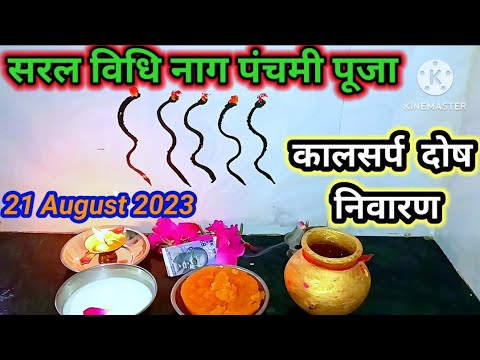 नाग पंचमी की सरल पूजा विधि!! Nag Panchmi Puja Vidhi !! 21 August 2023
