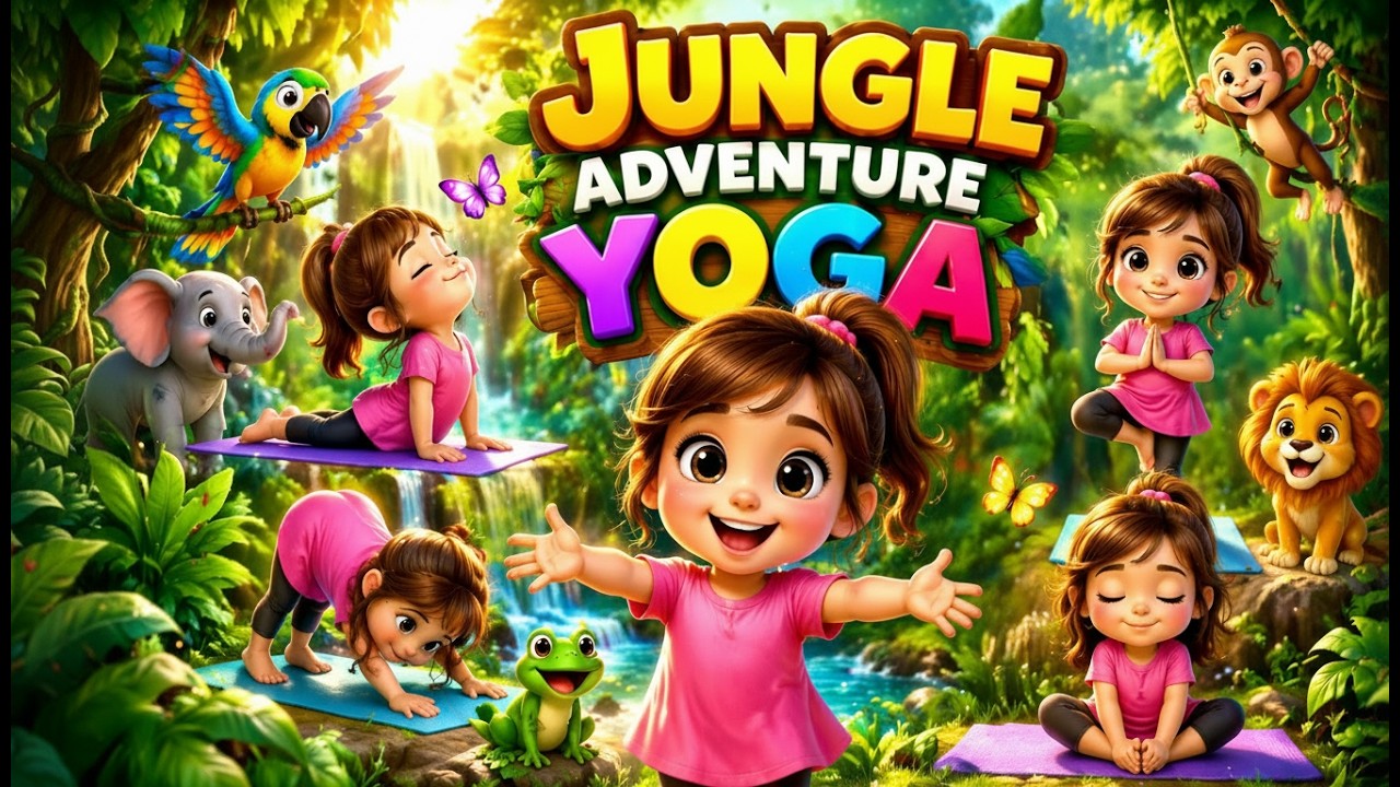 Fun Kids Yoga Adventure 🐯 | Easy Yoga for Kids at Home - YouTube