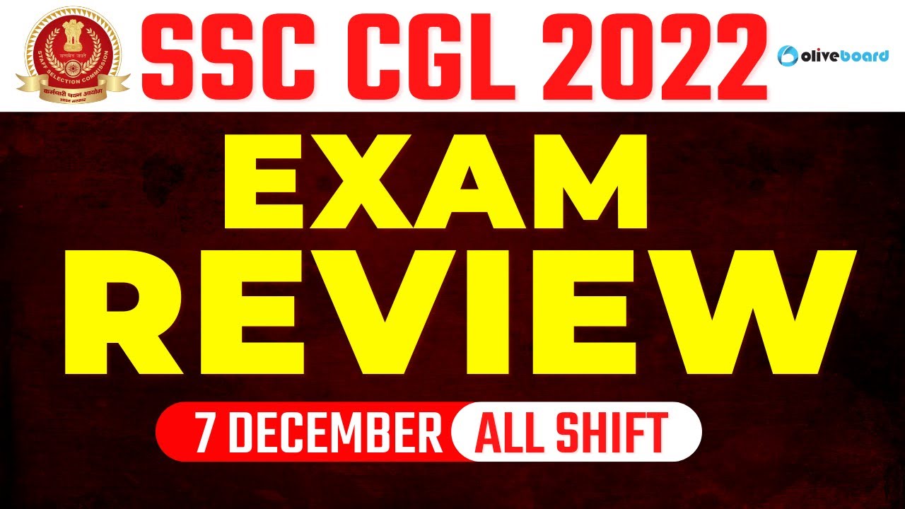 SSC CGL Exam Analysis 2022 | 7 December 2022 (All Shift) | SS CGL Exam ...