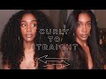 Curly to Straight Hair | NO DAMAGE!