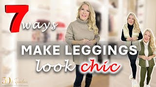 7 WAYS TO STYLE LEGGINGS IN WINTER | MAKING LEGGINGS LOOK CHIC