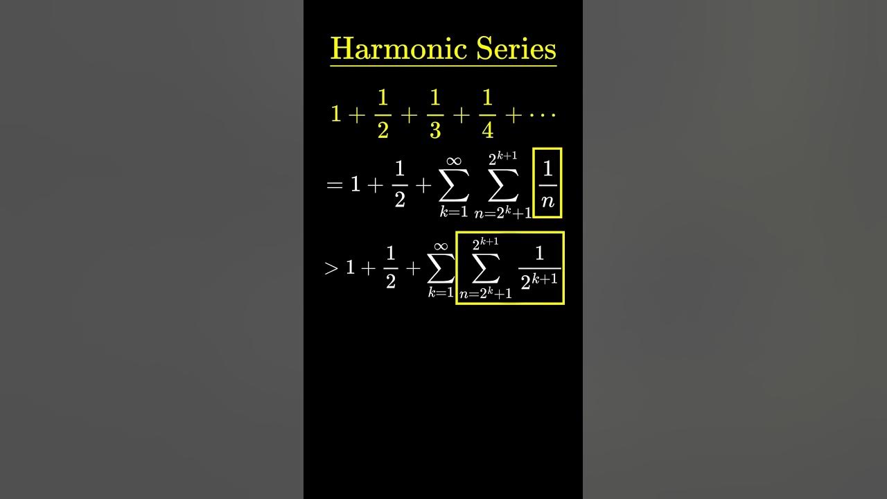 Proof of divergence of harmonic series youtube