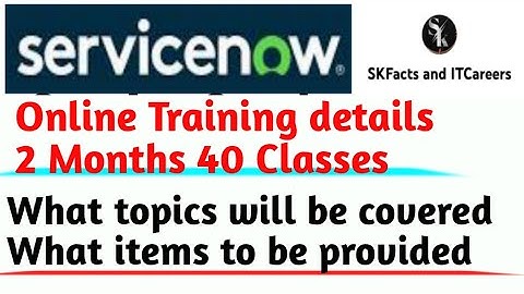 ServiceNow Online Course details || 2 months online training #servicenow