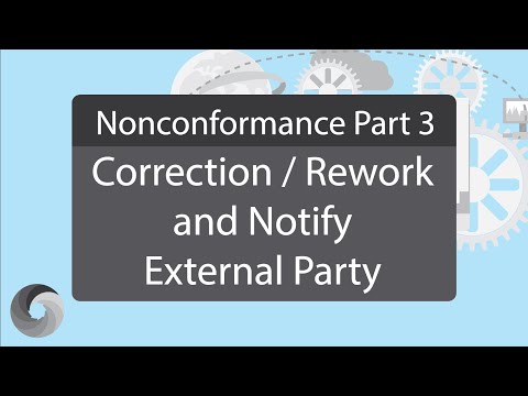 FreeQMS Nonconformance Record Part 3 Correction Rework and Notify External Party
