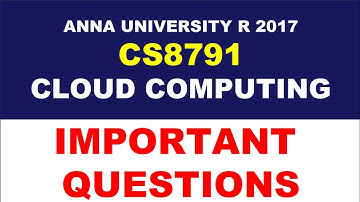 CS8791 Cloud computing important questions | anna university | Manojkumar C