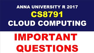 CS8791 Cloud computing important questions | anna university | Manojkumar C