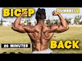 20 MINUTE DUMBBELL BACK & BICEPS WORKOUT | TONE YOUR BACK & BICEPS!