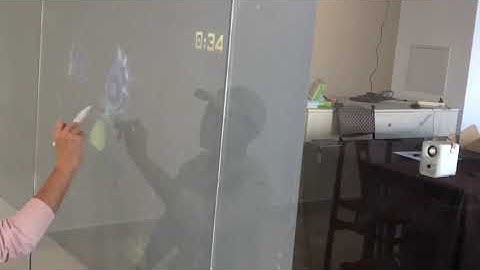 Mini interactive projector, rear projection touch games playing