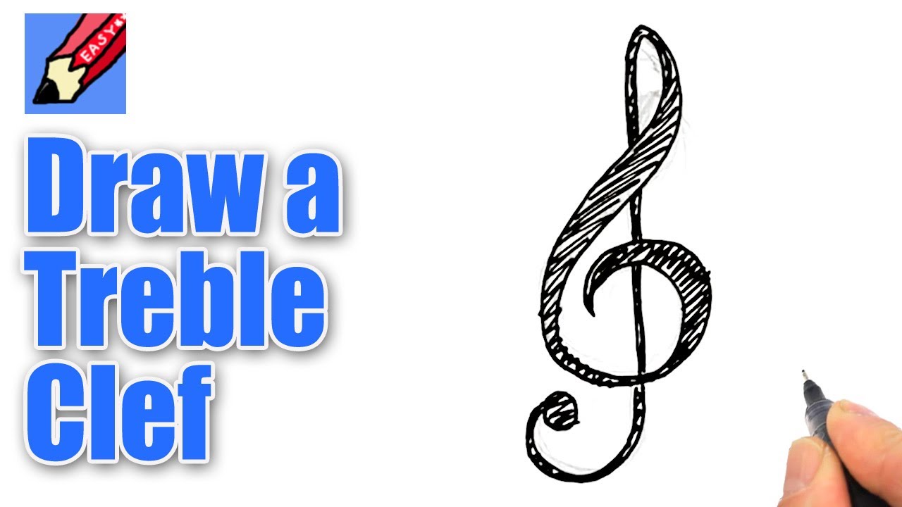 Treble Clef Drawing - How To Draw A Treble Clef Step By Step