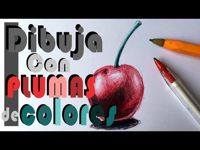 Como dibujar plumas de fantasía con lápices de colores 