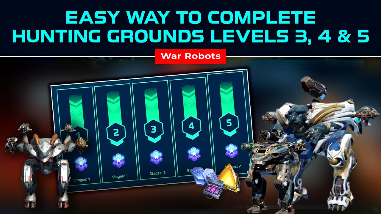 War Robots: 08 Jan Extermination Mode Levels 3, 4 and 5 Complete!  🚀  War Robots Hunting Grounds