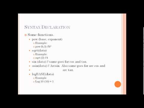 Math Functions COE113