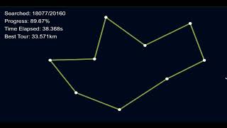 Travelling Salesman Demo in Unity - Brute Force Method screenshot 5