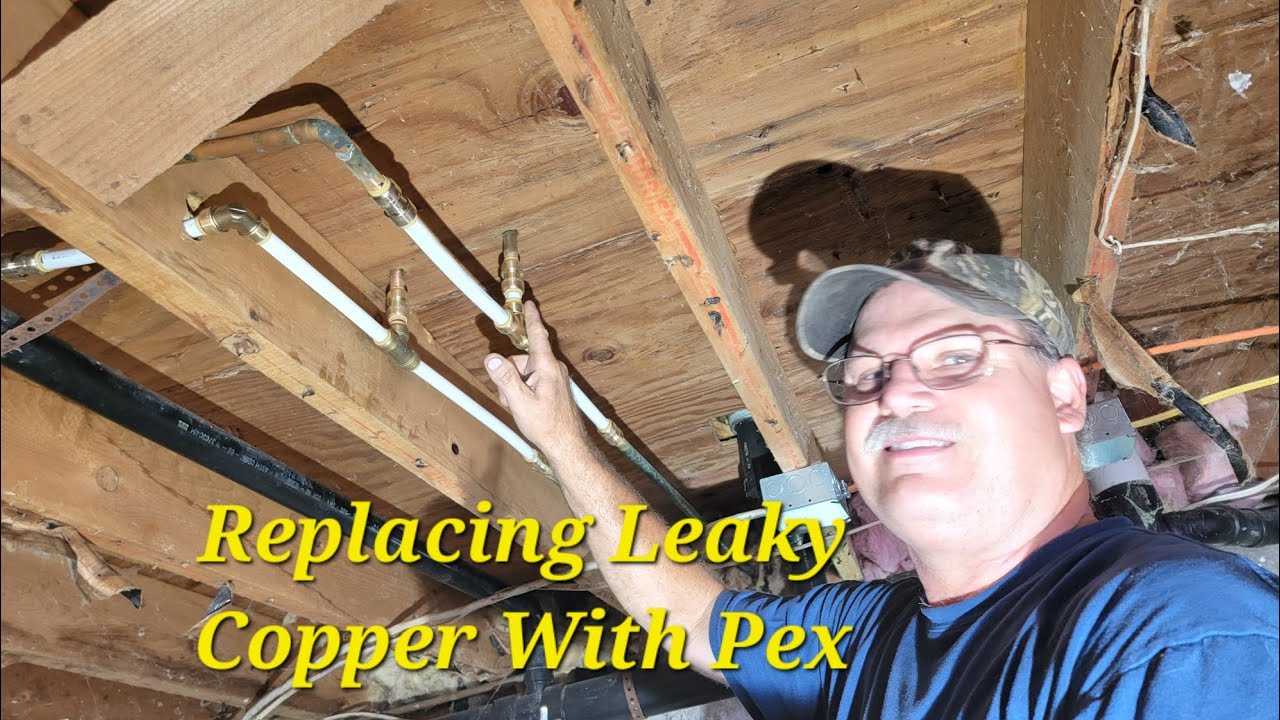 Pex Plumbing Repairs For Leaky Copper Pipes pexpipe fyp YouTube