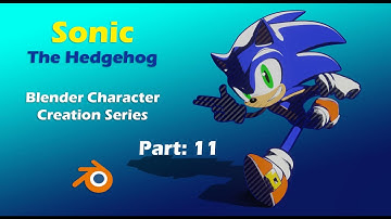 Beginners Tutorial: Creating Sonic The Hedgehog in Blender: Adding Comic Lines