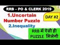 Unknown Person Puzzle Arrangement , Inequality  Day 2 - For RRB PO, CLERK 2019 EXAM #PuzzleMaster