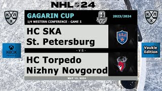 KHL - SKA St. Petersburg vs Torpedo Nizhny Novgorod - Gagarin Cup - Season 2023/24 - NHL 24