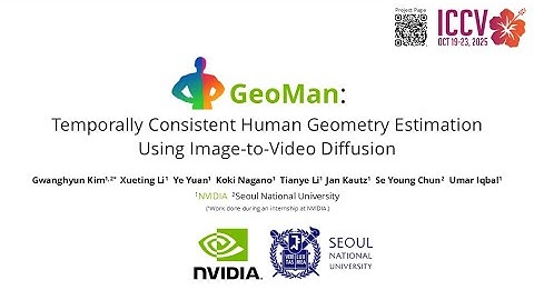 [ICCV 2025] GeoMan: Temporally Consistent Human Geometry Estimation using Image-to-Video Diffusion