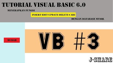 Tutorial Visual Basic 6.0 : Insert, Edit, Delete, Update, Cari Database Mysql