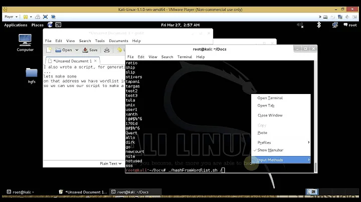 Create md5 Hash file with Kali Linux