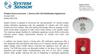 The new LED System Sensor L-Series is released